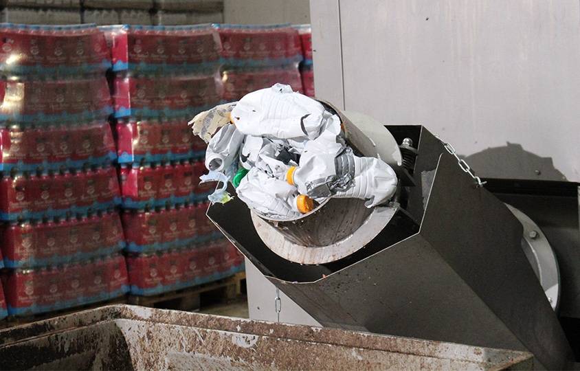 Entleerte Plastikflaschen